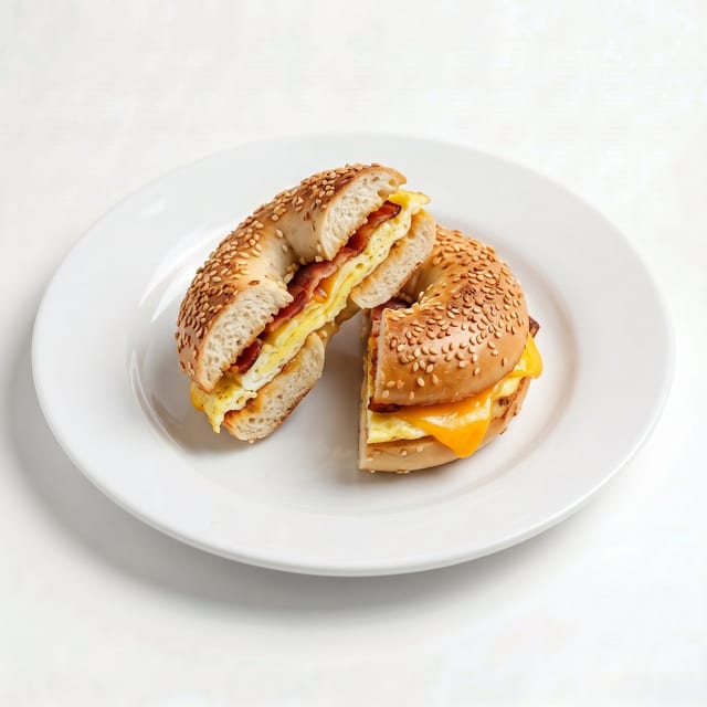 Meat, Egg and Cheese Sandwich.