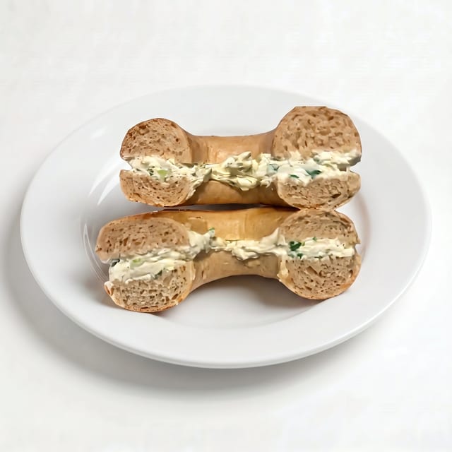 Bagel with Scallion Cream Cheese.